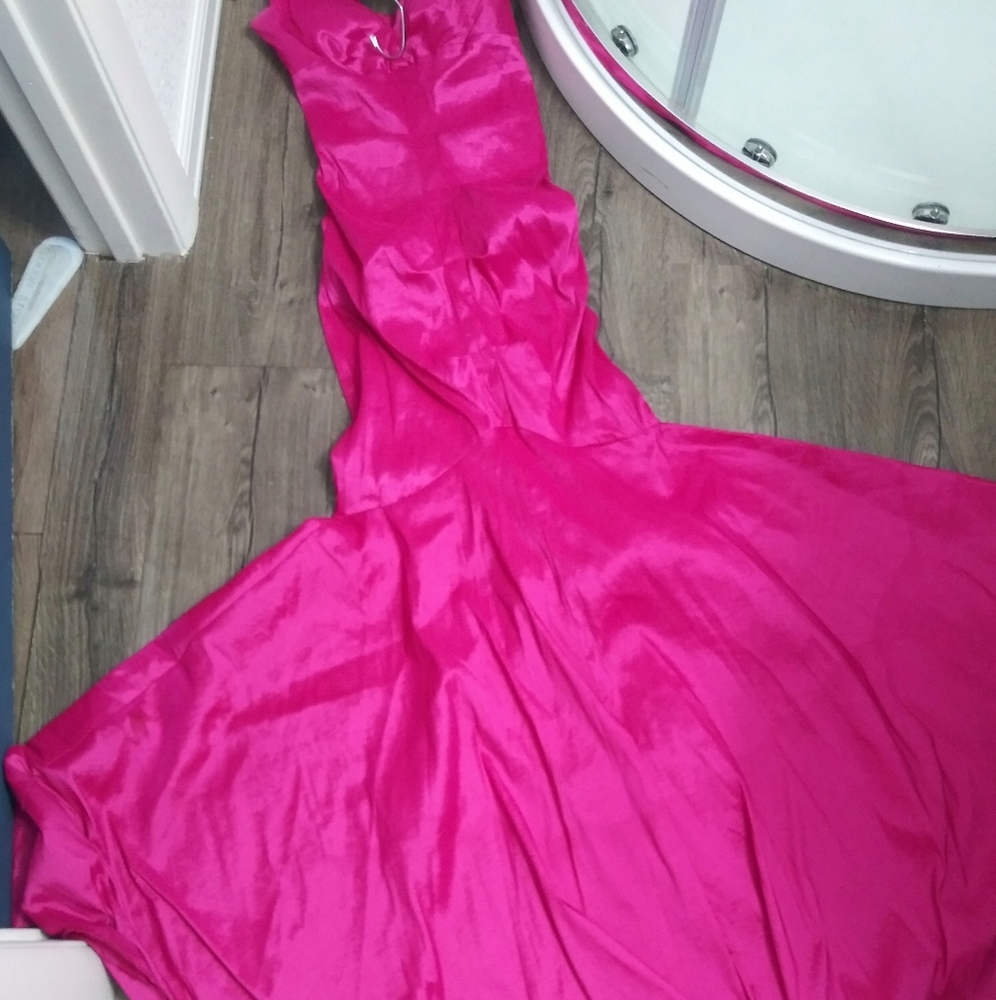 Hot pink WINDSOR long mermaid dress